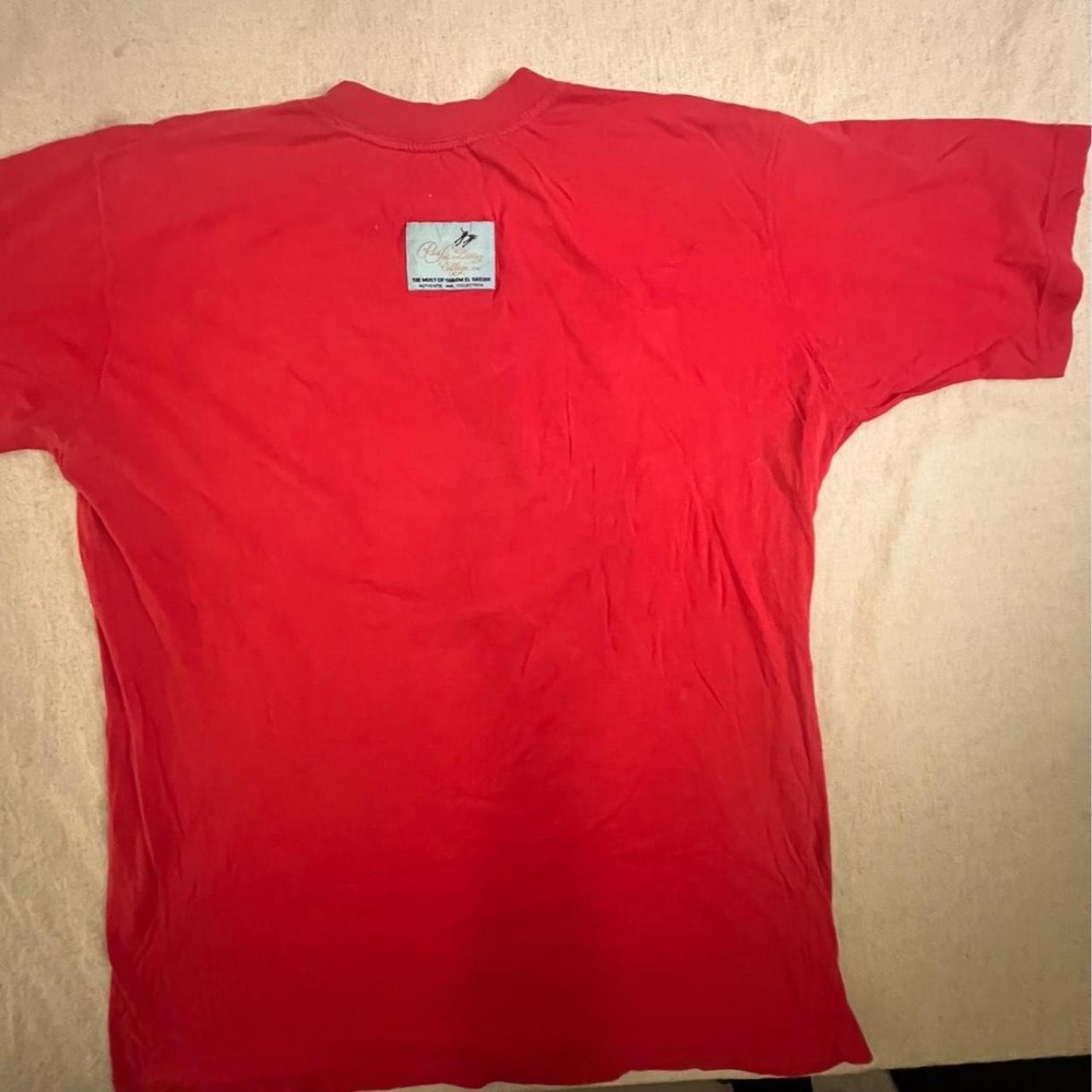 Vintage 90s Sharm el Sheikh Sinai Fish Graphic Tee Red Mens T-Shirt Short Sleeve